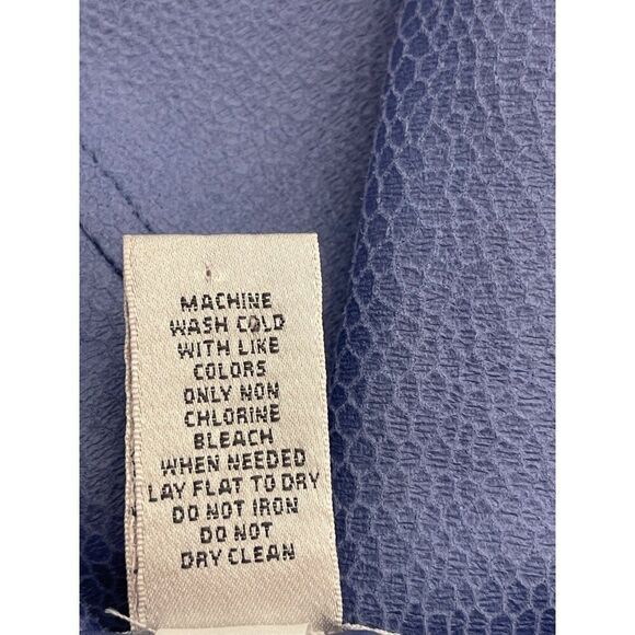 Chico’s Women Periwinkle Pebble Luxe Ruffle Open Front Blazer Size 3 (XL) - Picture 6 of 7